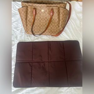 Coach monogram baby bag with changing pad